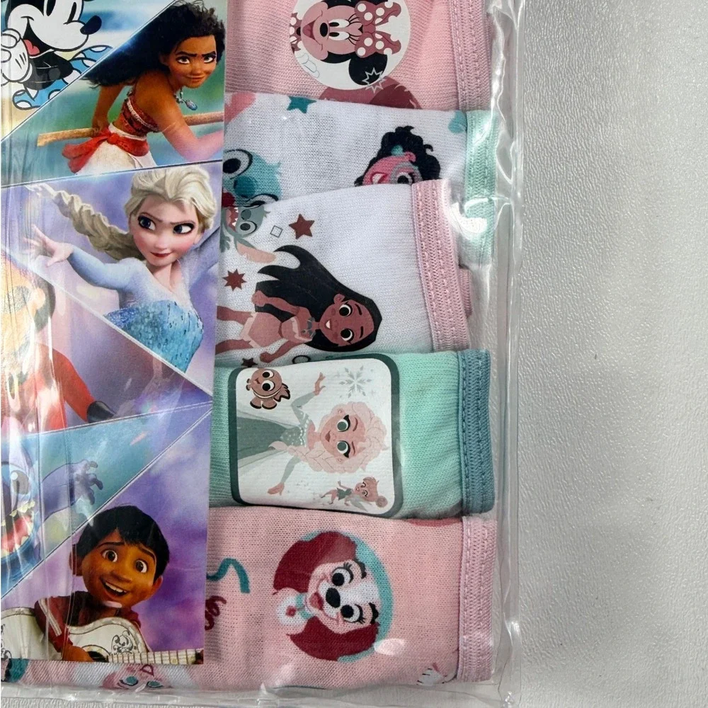 Disney 7 Pack Briefs Disney 100 Anniversary Girls Size 8 Multicolor Cotton NEW